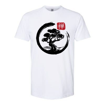 Bonsai Tree Enso Circle Japanese Zen Yoga Buddhism Aesthetic Gift Softstyle® CVC T-Shirt