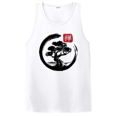 Bonsai Tree Enso Circle Japanese Zen Yoga Buddhism Aesthetic Gift PosiCharge Competitor Tank