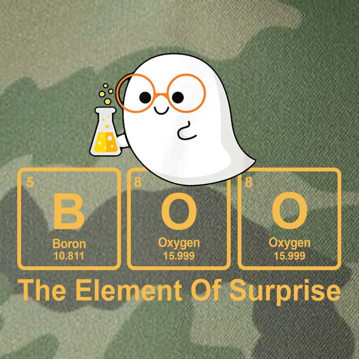 Boo The Element Of Surprise Ghost Chemist Halloween Legacy Tie Dye Trucker Hat