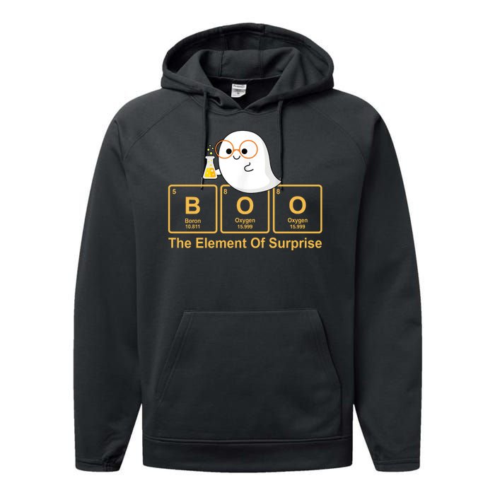 Boo The Element Of Surprise Ghost Chemist Halloween Performance Fleece Hoodie