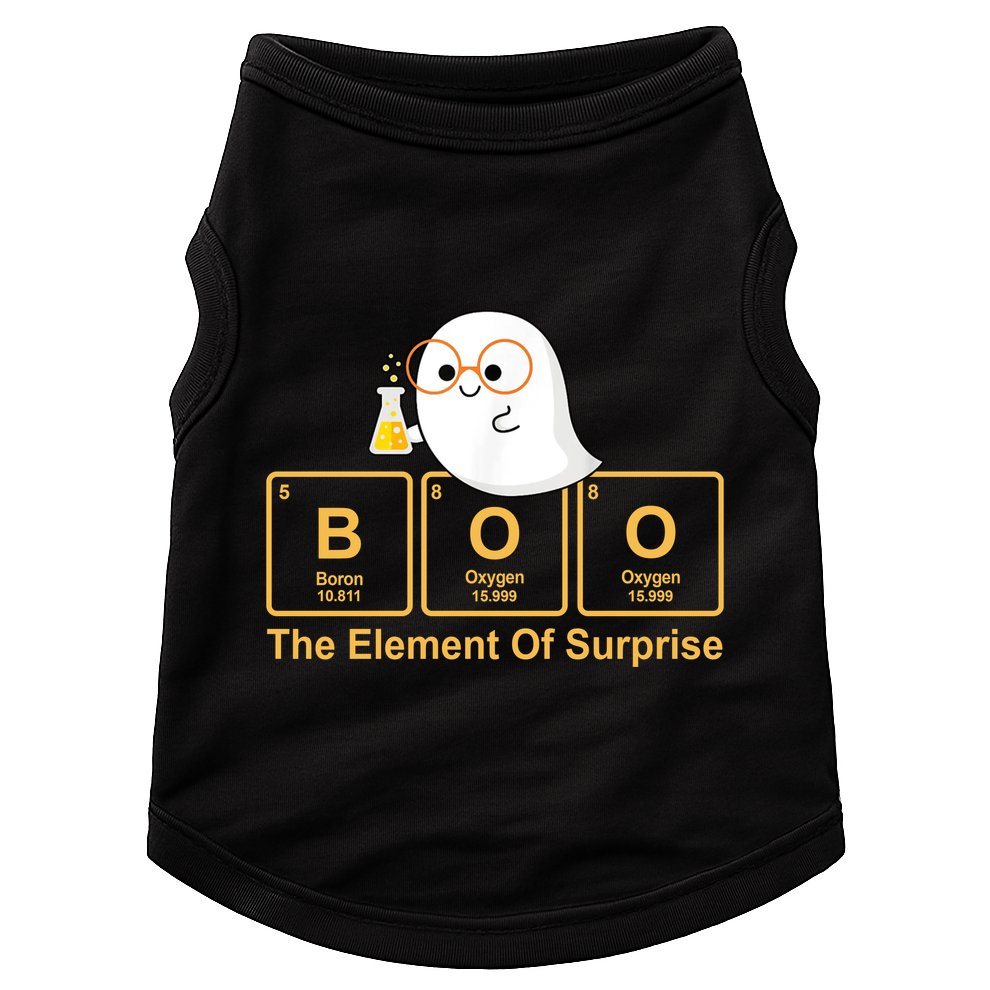 Boo The Element Of Surprise Ghost Chemist Halloween Doggie Tank