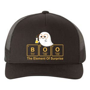 Boo The Element Of Surprise Ghost Chemist Halloween Yupoong Adult 5-Panel Trucker Hat