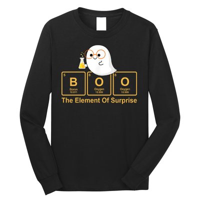 Boo The Element Of Surprise Ghost Chemist Halloween Long Sleeve Shirt