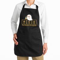 Boo The Element Of Surprise Ghost Chemist Halloween Full-Length Apron With Pockets