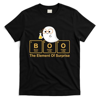 Boo The Element Of Surprise Ghost Chemist Halloween T-Shirt