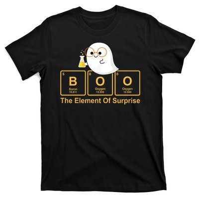 Boo The Element Of Surprise Ghost Chemist Halloween T-Shirt