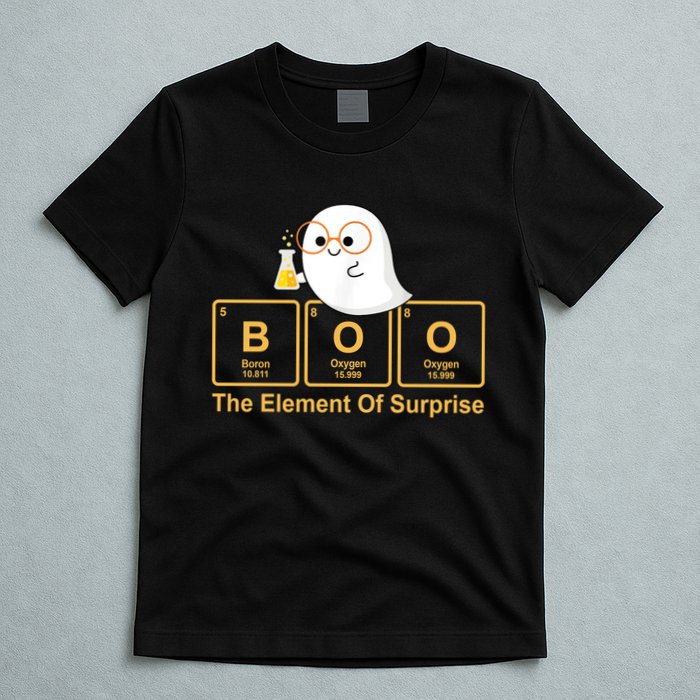 Boo The Element Of Surprise Ghost Chemist Halloween T-Shirt