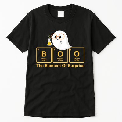 Boo The Element Of Surprise Ghost Chemist Halloween Tall T-Shirt