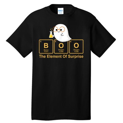 Boo The Element Of Surprise Ghost Chemist Halloween Tall T-Shirt