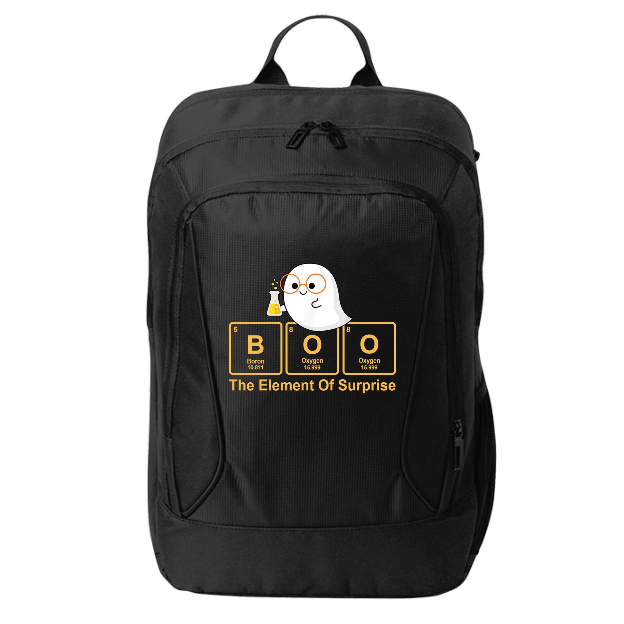 Boo The Element Of Surprise Ghost Chemist Halloween City Backpack