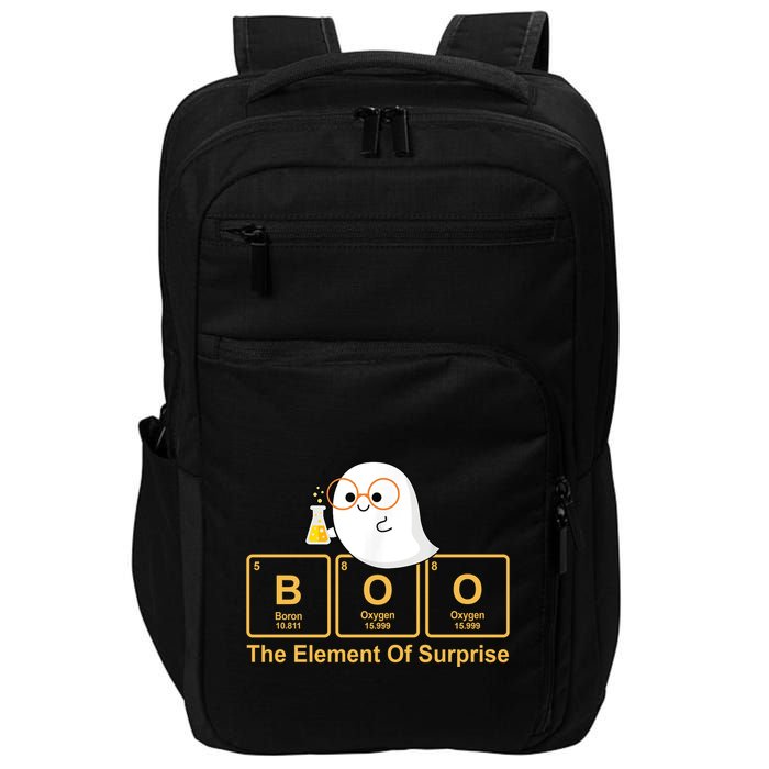 Boo The Element Of Surprise Ghost Chemist Halloween Impact Tech Backpack