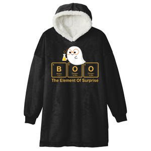 Boo The Element Of Surprise Ghost Chemist Halloween Hooded Wearable Blanket