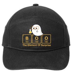 Boo The Element Of Surprise Ghost Chemist Halloween 7-Panel Snapback Hat