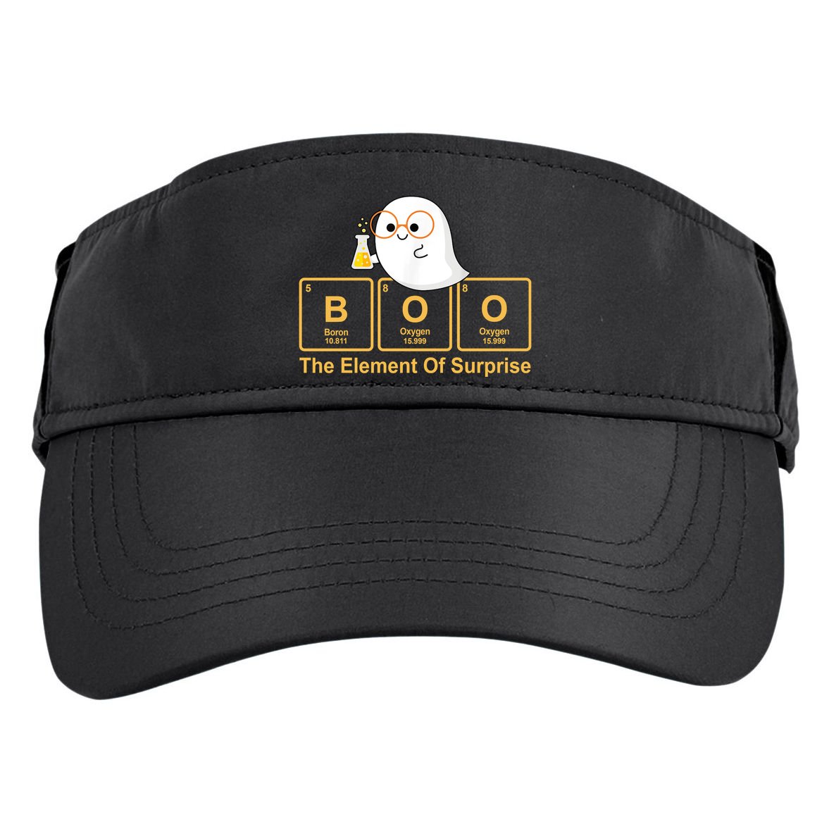 Boo The Element Of Surprise Ghost Chemist Halloween Adult Drive Performance Visor