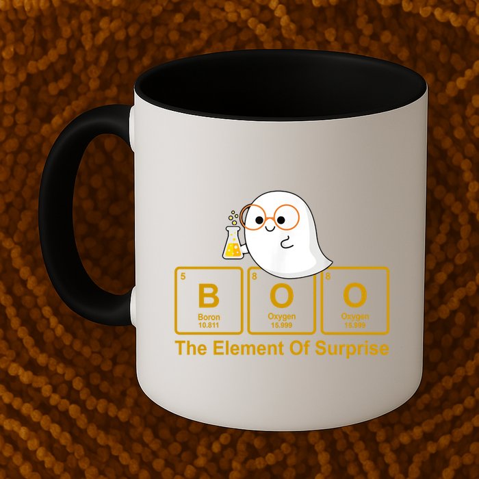 Boo The Element Of Surprise Ghost Chemist Halloween Mug