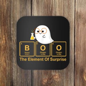 Boo The Element Of Surprise Ghost Chemist Halloween Coaster