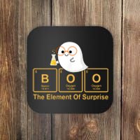 Boo The Element Of Surprise Ghost Chemist Halloween Coaster