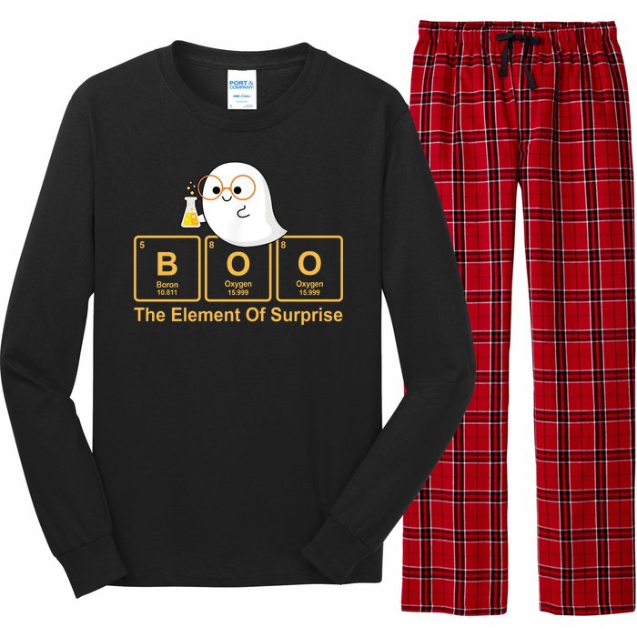 Boo The Element Of Surprise Ghost Chemist Halloween Long Sleeve Pajama Set