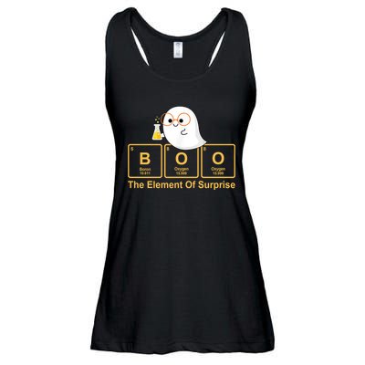Boo The Element Of Surprise Ghost Chemist Halloween Ladies Essential Flowy Tank