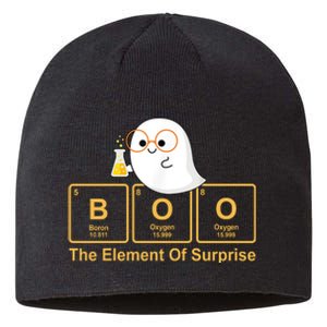 Boo The Element Of Surprise Ghost Chemist Halloween Sustainable Beanie