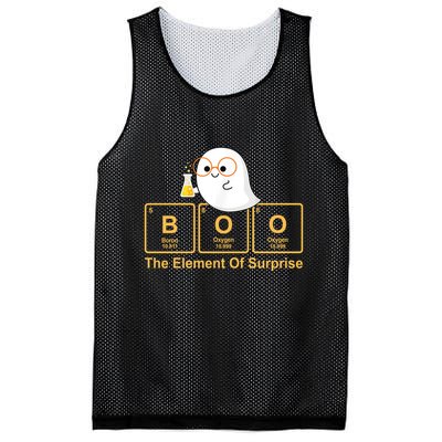 Boo The Element Of Surprise Ghost Chemist Halloween Mesh Reversible Basketball Jersey Tank