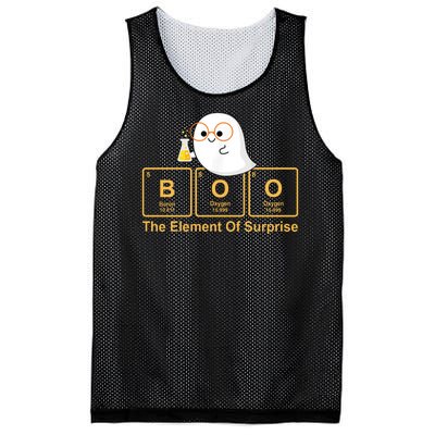 Boo The Element Of Surprise Ghost Chemist Halloween Mesh Reversible Basketball Jersey Tank