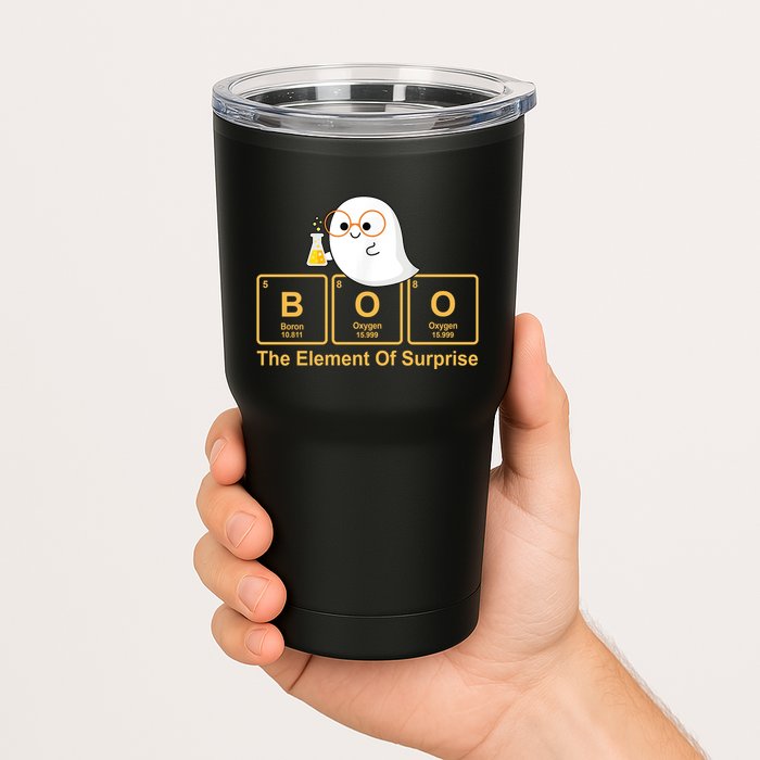 Boo The Element Of Surprise Ghost Chemist Halloween Tumbler