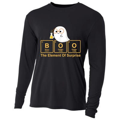 Boo The Element Of Surprise Ghost Chemist Halloween Cooling Performance Long Sleeve Crew