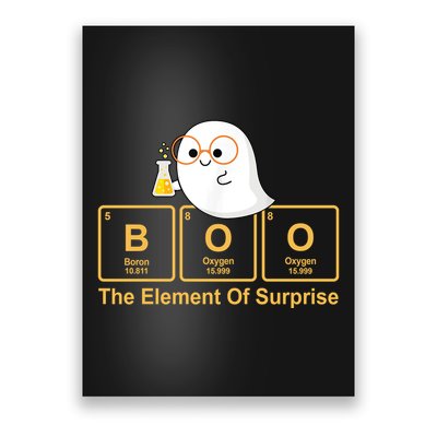 Boo The Element Of Surprise Ghost Chemist Halloween Poster