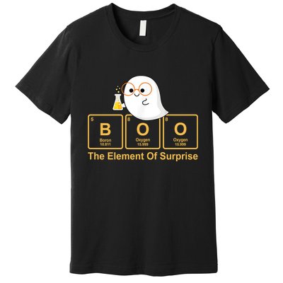 Boo The Element Of Surprise Ghost Chemist Halloween Premium T-Shirt
