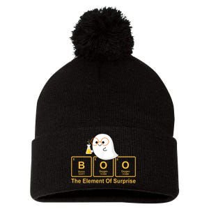 Boo The Element Of Surprise Ghost Chemist Halloween Pom Pom 12in Knit Beanie