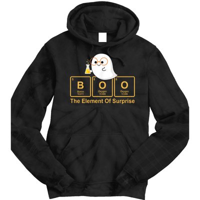 Boo The Element Of Surprise Ghost Chemist Halloween Tie Dye Hoodie