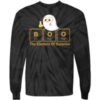 Boo The Element Of Surprise Ghost Chemist Halloween Tie-Dye Long Sleeve Shirt