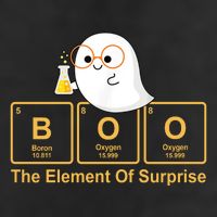 Boo The Element Of Surprise Ghost Chemist Halloween Trucker Hat