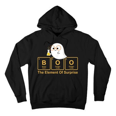 Boo The Element Of Surprise Ghost Chemist Halloween Tall Hoodie