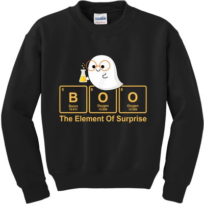 Boo The Element Of Surprise Ghost Chemist Halloween Kids Sweatshirt