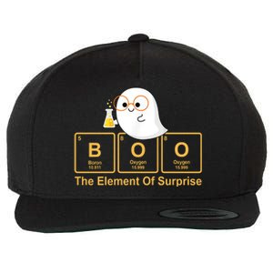 Boo The Element Of Surprise Ghost Chemist Halloween Wool Snapback Cap