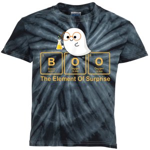 Boo The Element Of Surprise Ghost Chemist Halloween Kids Tie-Dye T-Shirt