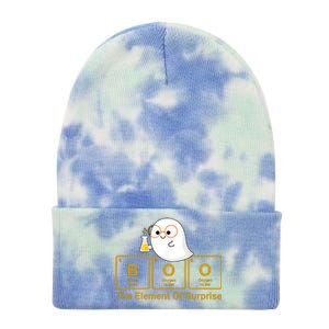 Boo The Element Of Surprise Ghost Chemist Halloween Tie Dye 12in Knit Beanie