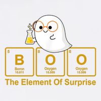 Boo The Element Of Surprise Ghost Chemist Halloween Garment-Dyed Sweatshirt