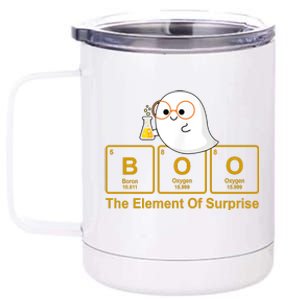 Boo The Element Of Surprise Ghost Chemist Halloween 12 oz Stainless Steel Tumbler Cup