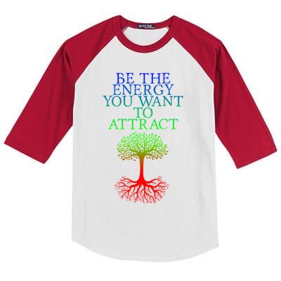 Be The Energy You Want To Attract Gift Kids Colorblock Raglan Jersey