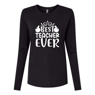 Best Teacher Ever Womens Cotton Relaxed Long Sleeve T-Shirt