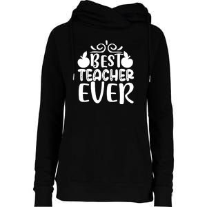 Best Teacher Ever Womens Funnel Neck Pullover Hood