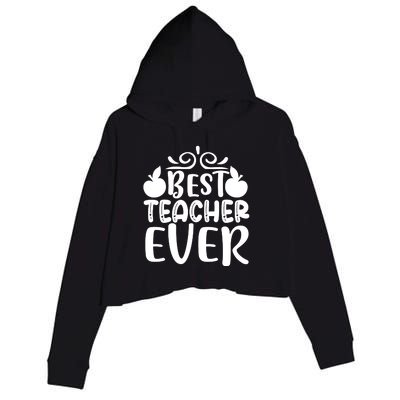 Best Teacher Ever Crop Fleece Hoodie