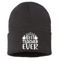 Best Teacher Ever Sustainable Knit Beanie