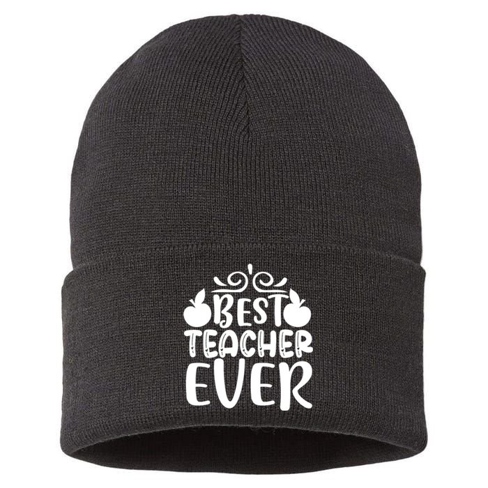 Best Teacher Ever Sustainable Knit Beanie