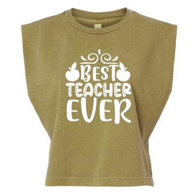 Best Teacher Ever Garment-Dyed Women's Muscle Tee