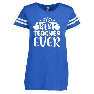 Best Teacher Ever Enza Ladies Jersey Football T-Shirt