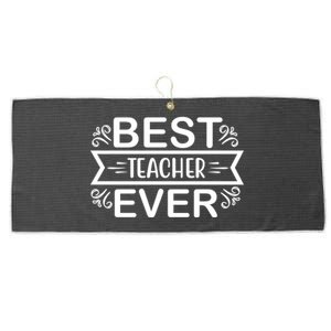 Best Teacher Ever Large Microfiber Waffle Golf Towel